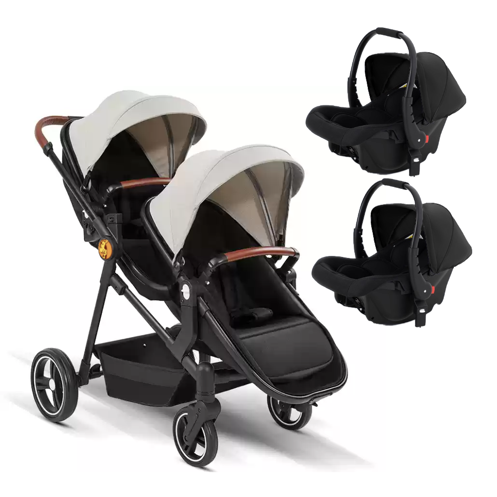 Portable Tandem Stroller & Carrier Seats