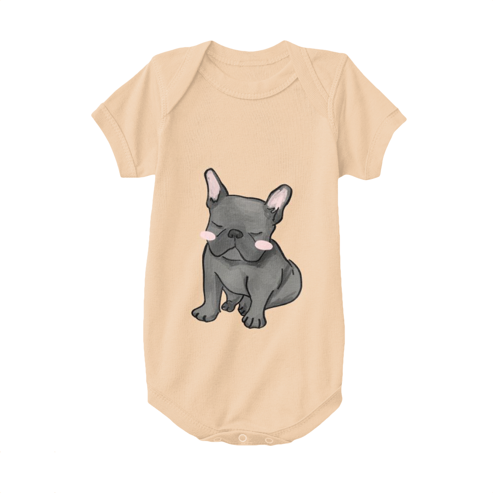Apricot,Baby Onesie, French Bulldog,Sit And Sleep