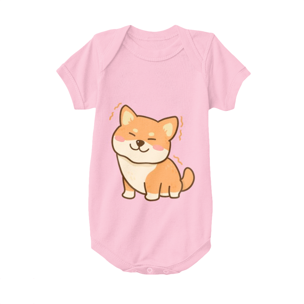 Pink,Baby Onesie,Shiba Inu,Lovely Shiba Inu