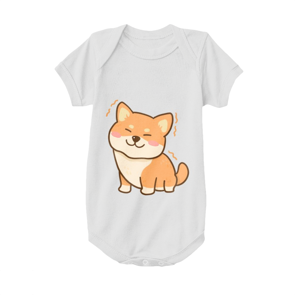 White,Baby Onesie,Shiba Inu,Lovely Shiba Inu