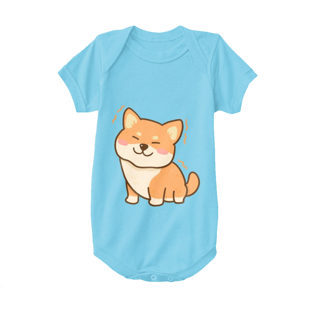 Light Blue,Baby Onesie,Shiba Inu,Lovely Shiba Inu