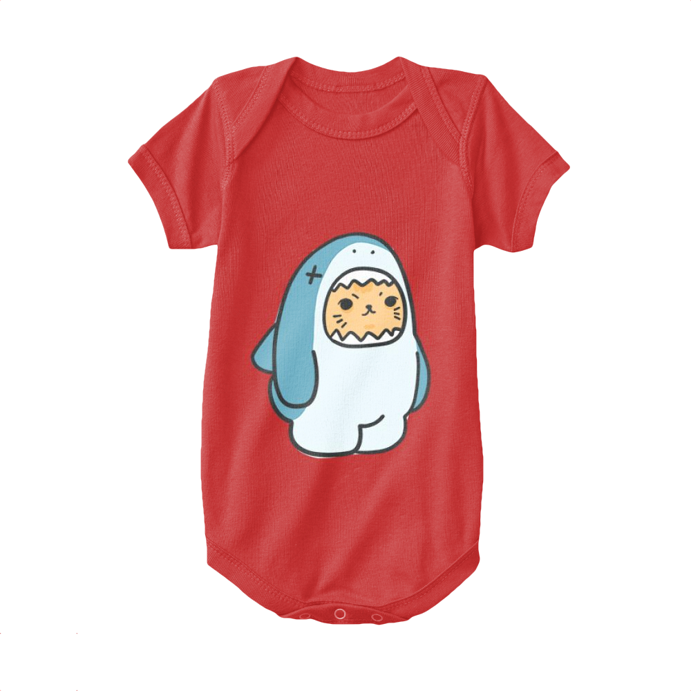 Red,Baby Onesie,Shark,Cat And Fish