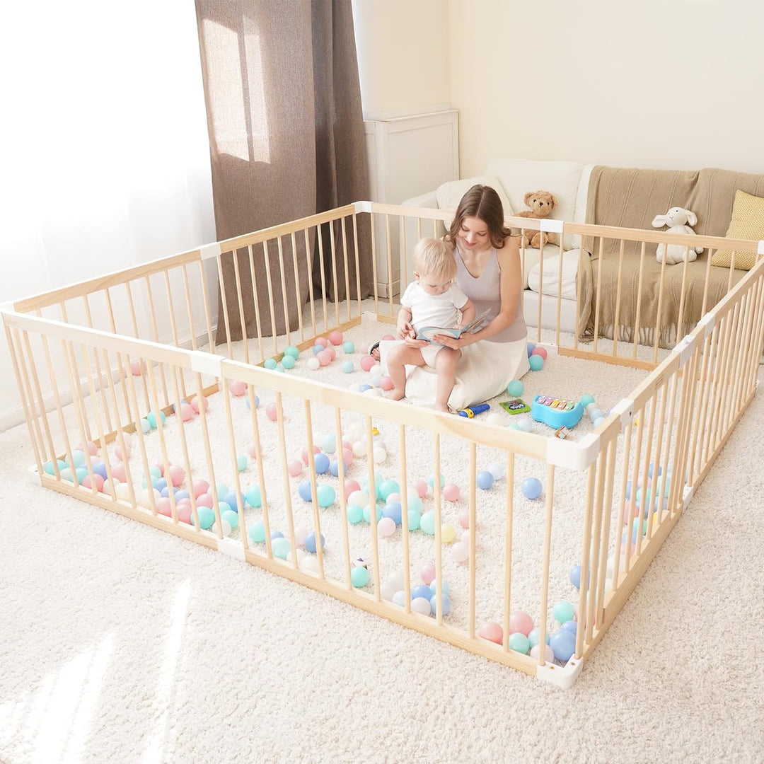 Natural Timber Baby Playpen