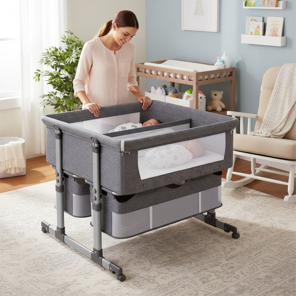 Bedside Bassinet for Twins