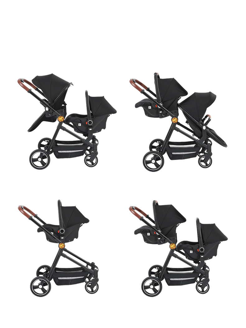 Portable Tandem Stroller & Car Seats