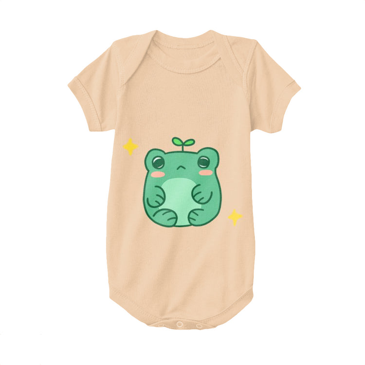 Apricot,Baby Onesie,Frog,Unhappy Little Frog