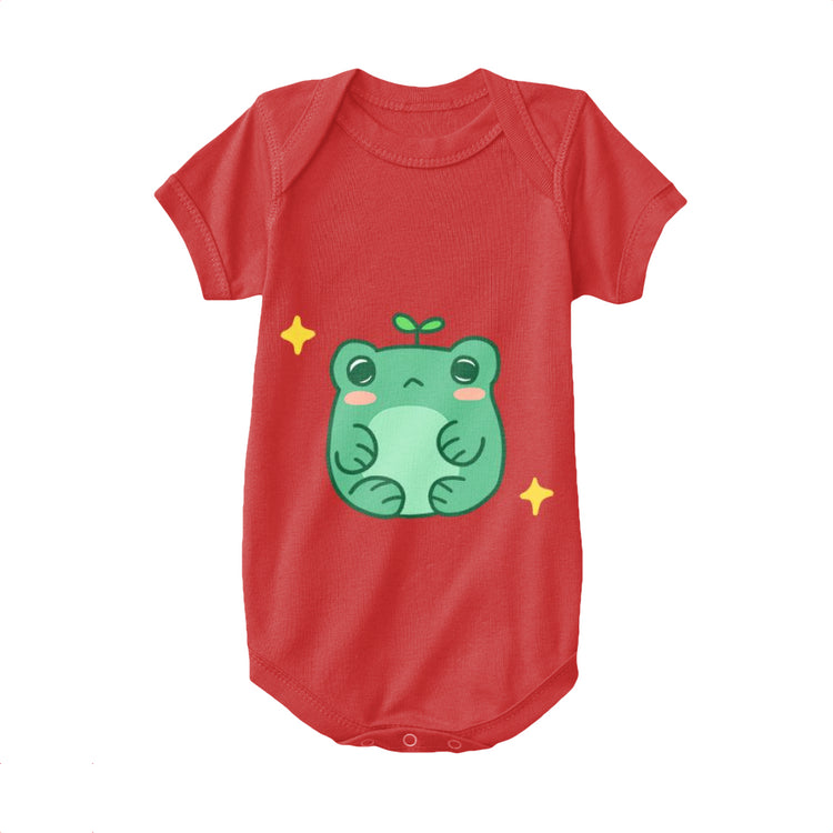 Red,Baby Onesie,Frog,Unhappy Little Frog